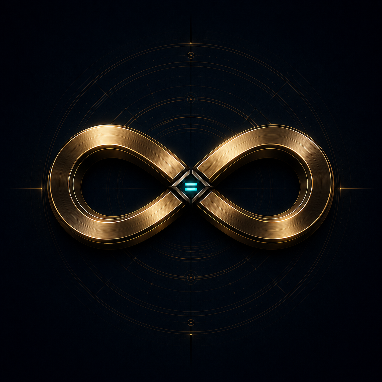 Matte-gold SMC Algo Trading infinity seal